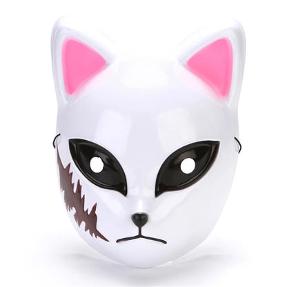 Japanese Anime Demon Slayer Mask Costume Anime Props Halloween Fox Mask Hanfu Costume - View 8