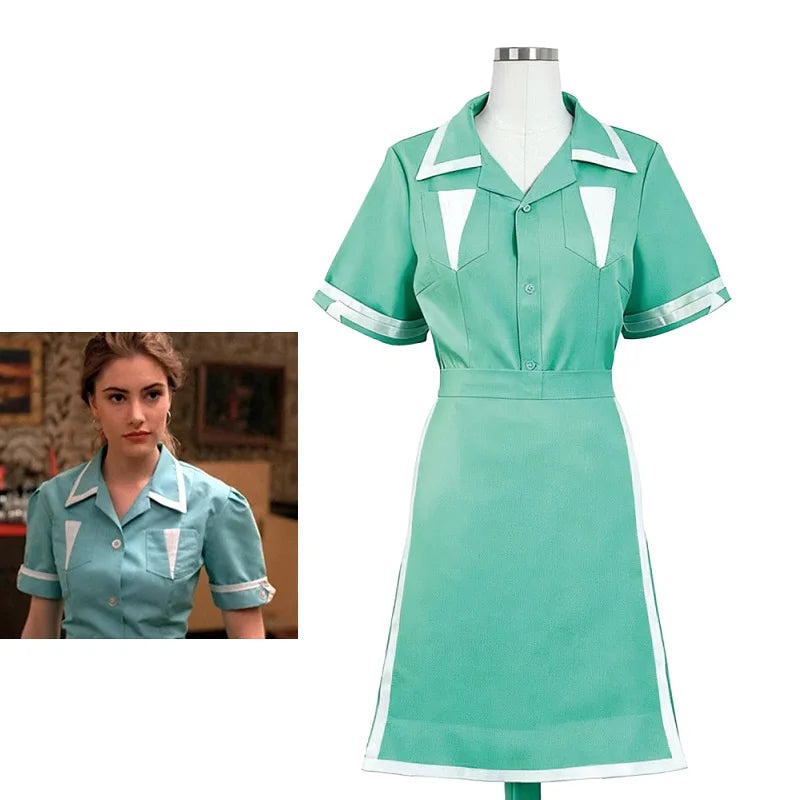 Twin Peaks-Inspired Waitress Costume for Women | Retro Diner Dress