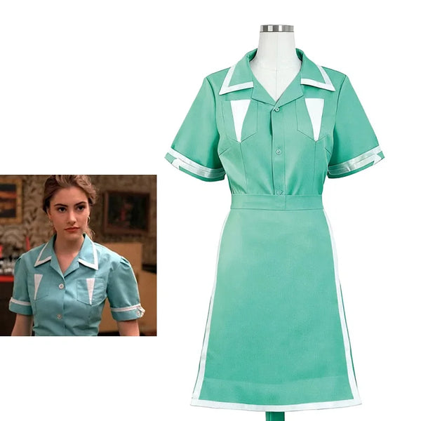 Twin Peaks-Inspired Waitress Costume for Women | Retro Diner Dress
