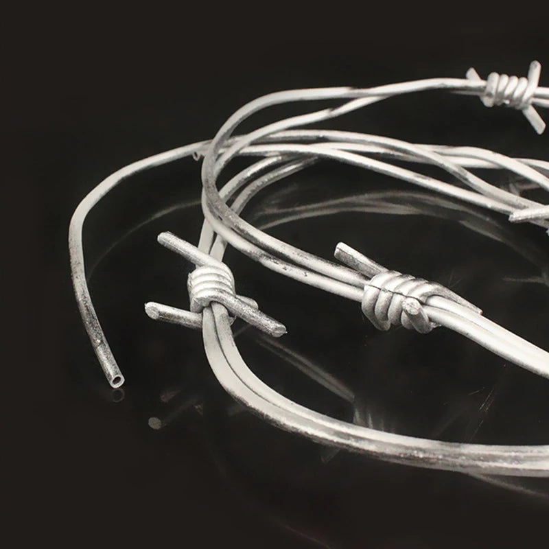 Creepy Imitation Horror Barbed Wire Silver Fake Halloween Party Decor Toy - product image 5