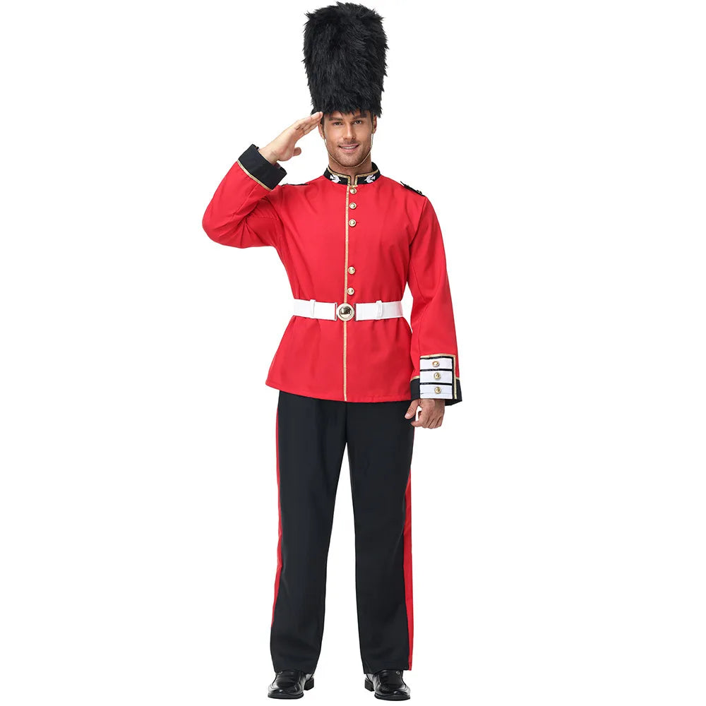Costume Europe British Royal Guard Costume Adult Men Queen's Guard Costume Dress Up Prince - full set / S
