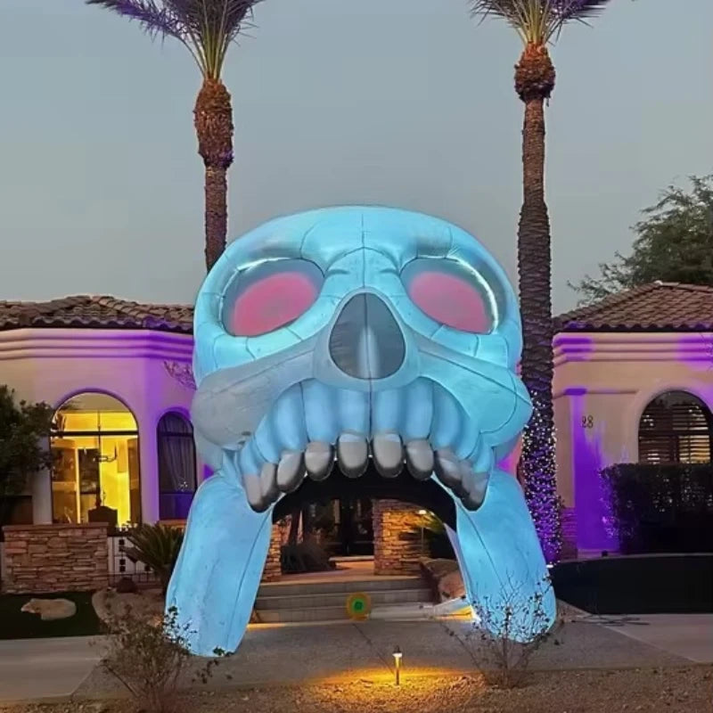 Outdoor Halloween Decoration Inflatable Skull Entrance Arch Inflatable Human Skeleton Arcade Event - product image 1