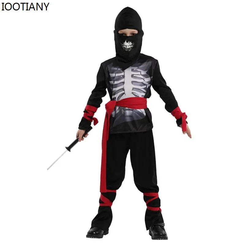 Boys Skeleton Zombie Cosplay Costume Halloween Magic Show Costumes CarnivalParty
