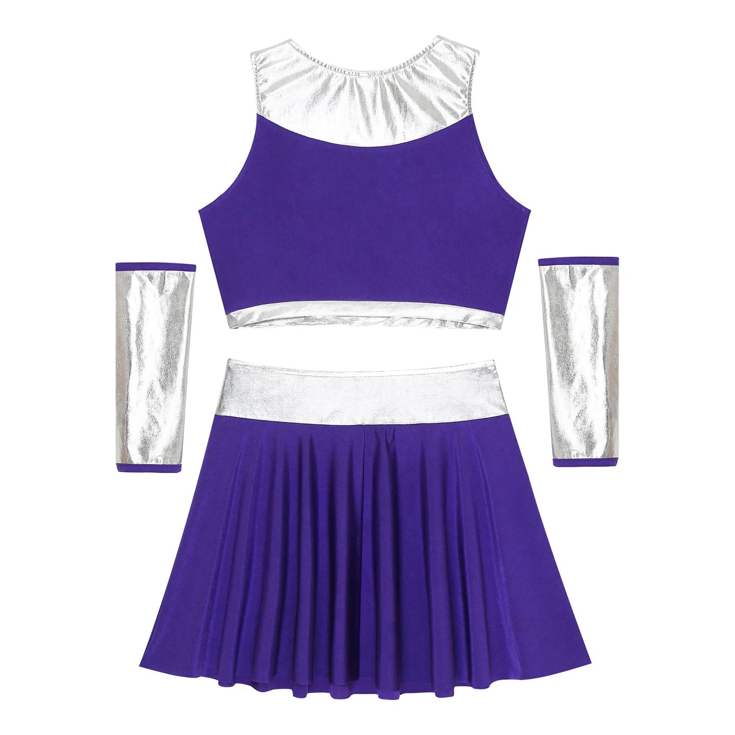 Women's Anime Princess Sleeveless Crop Top Gloves And Mini Costume - alternate view 5