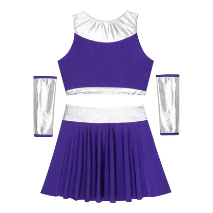 Women's Anime Princess Sleeveless Crop Top Gloves And Mini Costume - alternate view 5