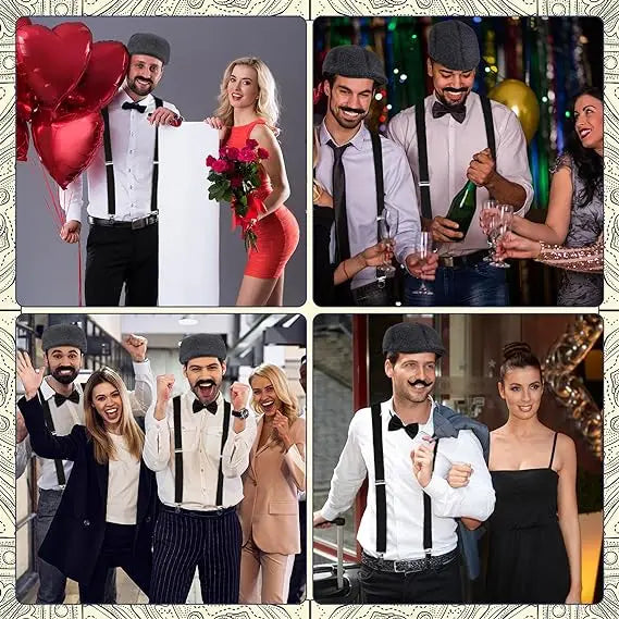 1920s Mens Costume Gangster Roaring Accessories for Men Women Adult Gatsby Costume