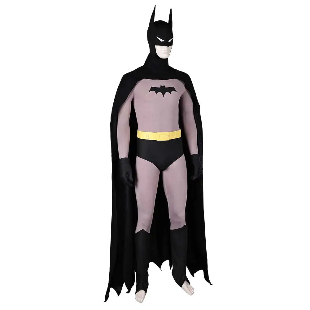Bat Men Costume Bruce Superhero Disguise for Adult Man Jumpsuit Cloak Bat Mask Bodysuit - Mask only / XXL