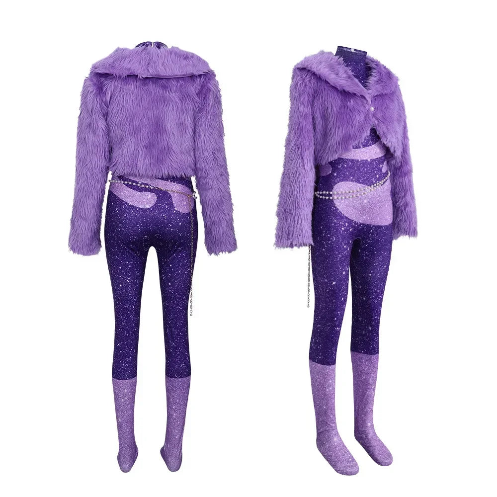 Women's Purple Gazelle-Inspired Stage Costume