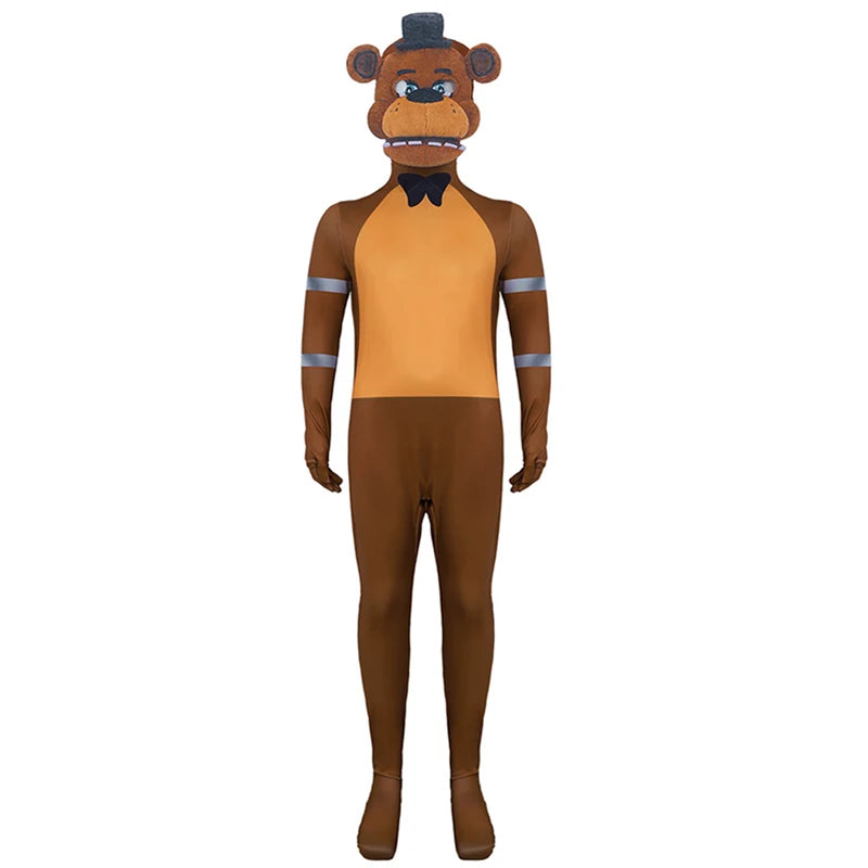 Anime Funny Bear Five Nights Freddyed Jumpsuit Fancy Halloween Costumes For Kids Adult Cosplay Nightmare - product image 5