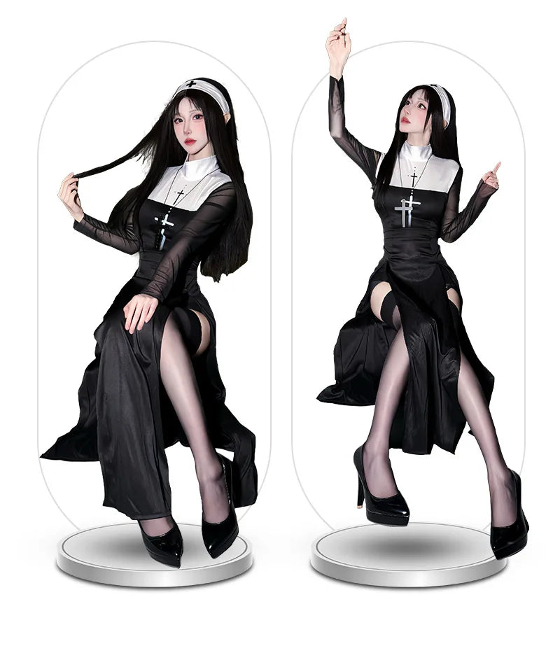 Adult sexy nun Costume - alternate view 2
