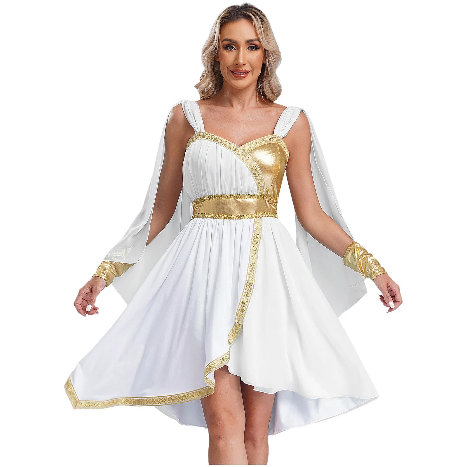 Women's Roman Ancient Greek Athena Goddesses Princess Toga Chiffon Costume - alternate view 9