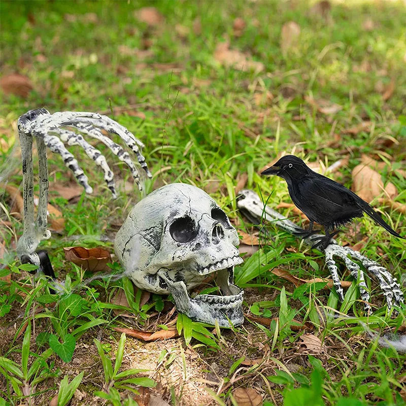 Garden Decoration Holiday Skull Bone Props Ground Breaking HorrorHalloween