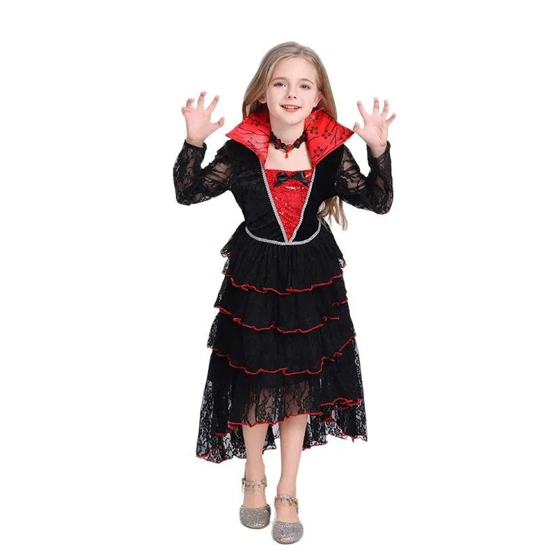 Girls' Witch Dress Costume - Black - Design 2 - product image 7