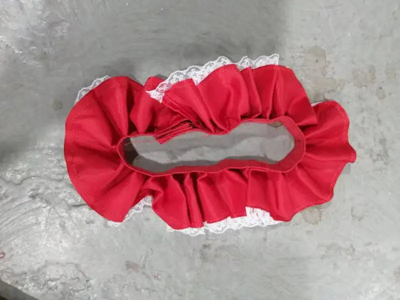 Women's Red & White Circus Clown Costume – Striped Dress & Hat