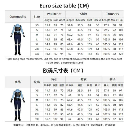 2026dy Hopps Halloween Anime Costume Zootopia Adult Child Uniform Polices Uniform Mujer - 120 / costume