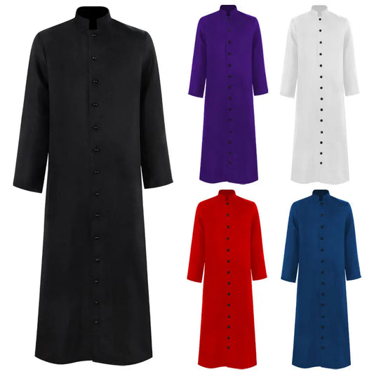 Legend Clergy Robe Cassock with Cincture Medieval Clergyman Vestments Costume
