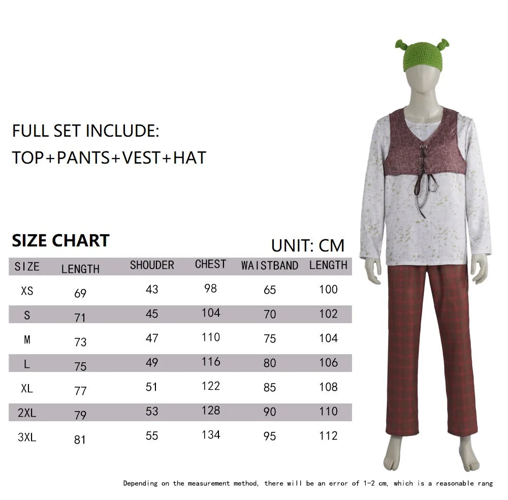 Anime Green Ogre Costume Monster Outfits Man Halloween Disguise Green Ogre Costumes - Green Ogre / XXL