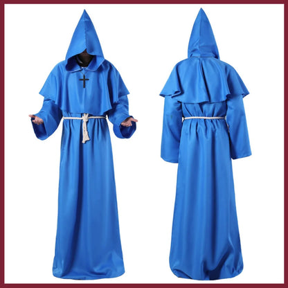 Adult Wizard Middle Ages Christian Monk Friar Priest Hooded Costume - alternate view 4