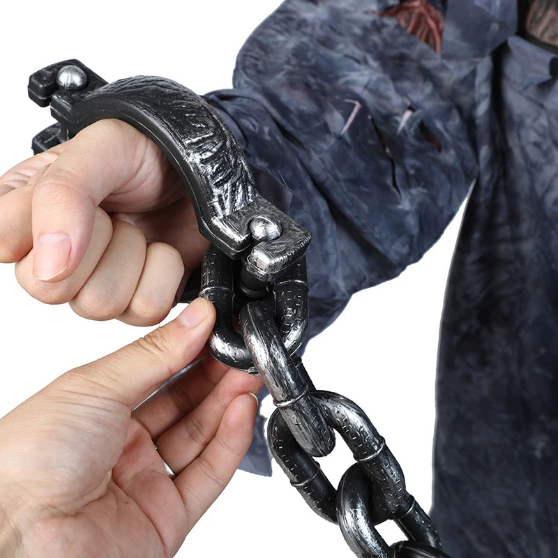 D2 Halloween Fake Chains Haunted House Horror Props Home Decoration Prisoner - product image 4