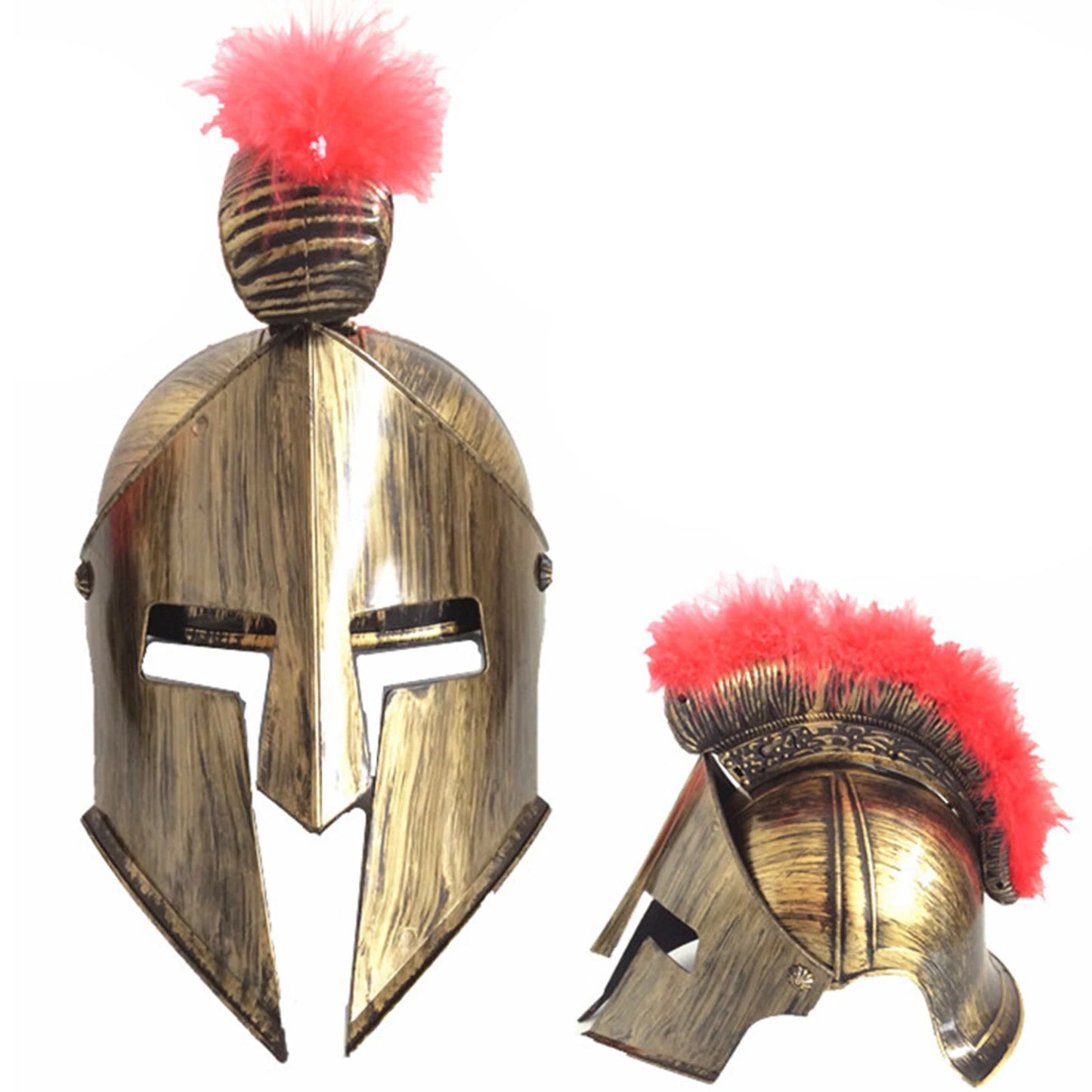 Medieval Knight Gladiator Helmet Spartan Mask Roman Warrior Greek Costume Helmet Headwear - Type B / One Size