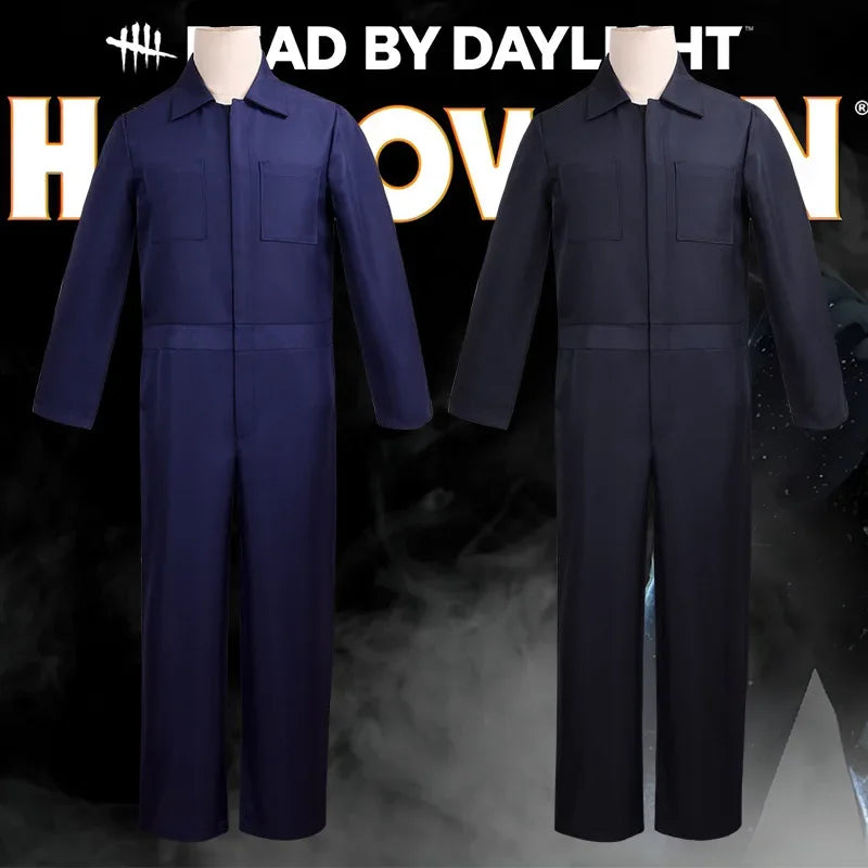 Michael Myers Halloween Costume Doodt Michael Myers Costume Kostuum Bloederige Kleding - Blue Jumpsuit / XL