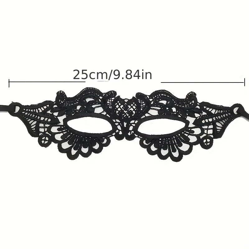 Women's 1Pc Makeup Ball Lace Mask Half Face Cloak Costume - alternate view 6