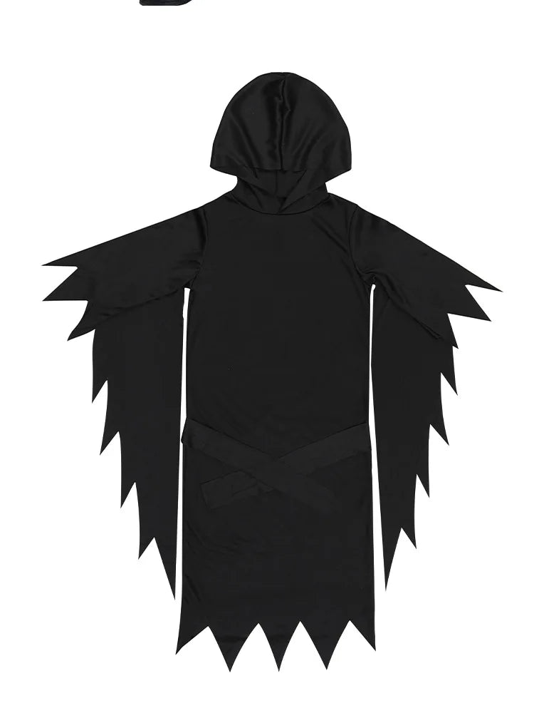 Hooded White Ghost Horror Costume with Mask - product image 16