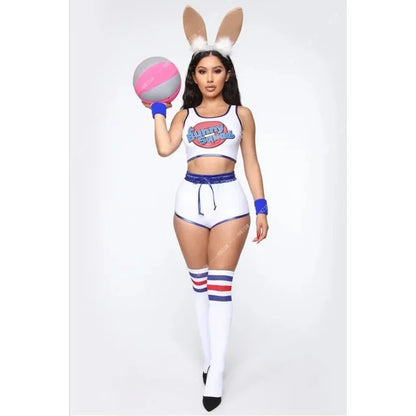 Rabbit Bunny Jam Costumes Space Lola Bunny Rabbit Cosplay Costume Women Halloween Party Clothes Carnival Suit WE7J5D