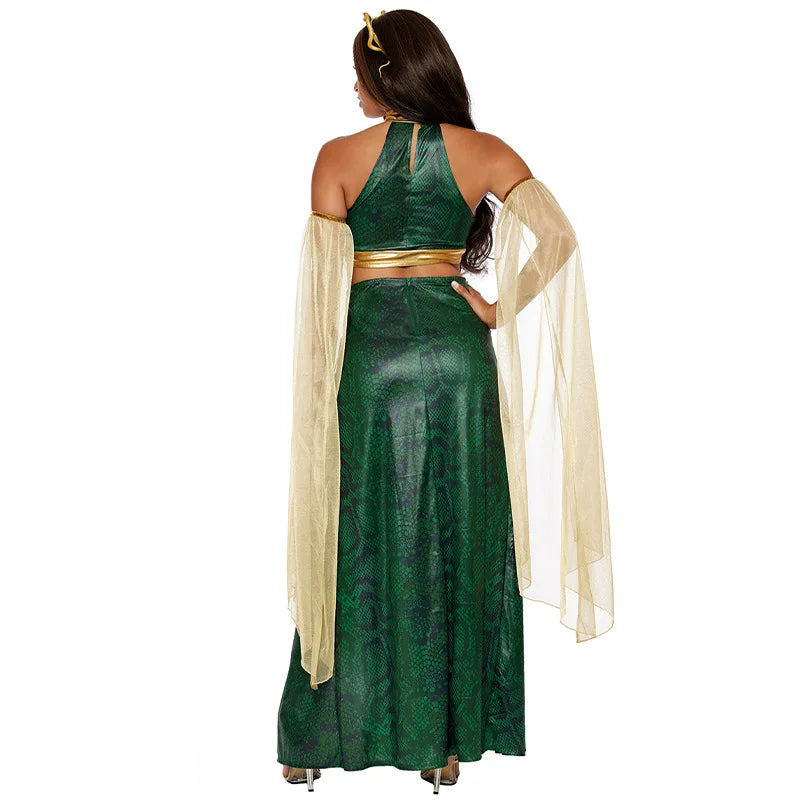 Women Halloween Sexy Costumes the Ancient Greek Mythological Costume Princess Them Sexy - green / L
