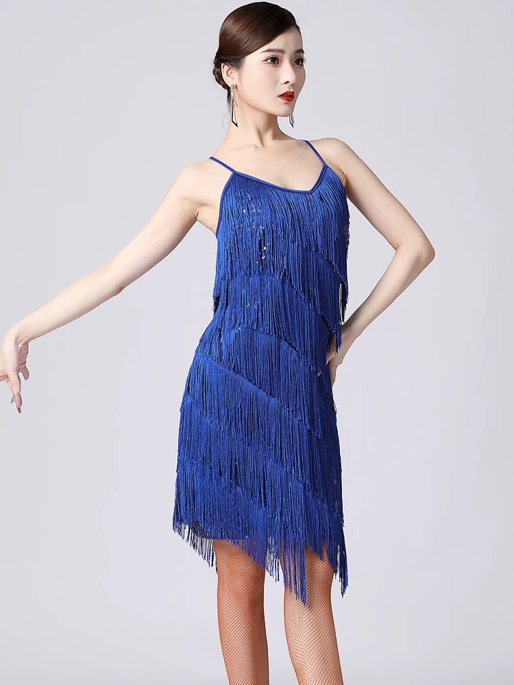 Women 1920s Vintage Great Gatsby Sequin Dress Sexy V-Neck Summer Cami Dress Gold