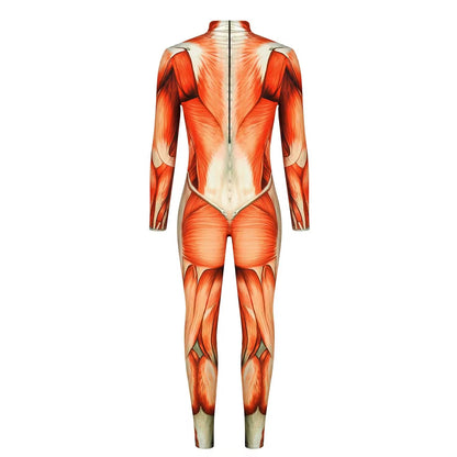 Halloween Costume for Men and Women Anime Movie Imitation Muscle Abs Digital Printing - MEN / M