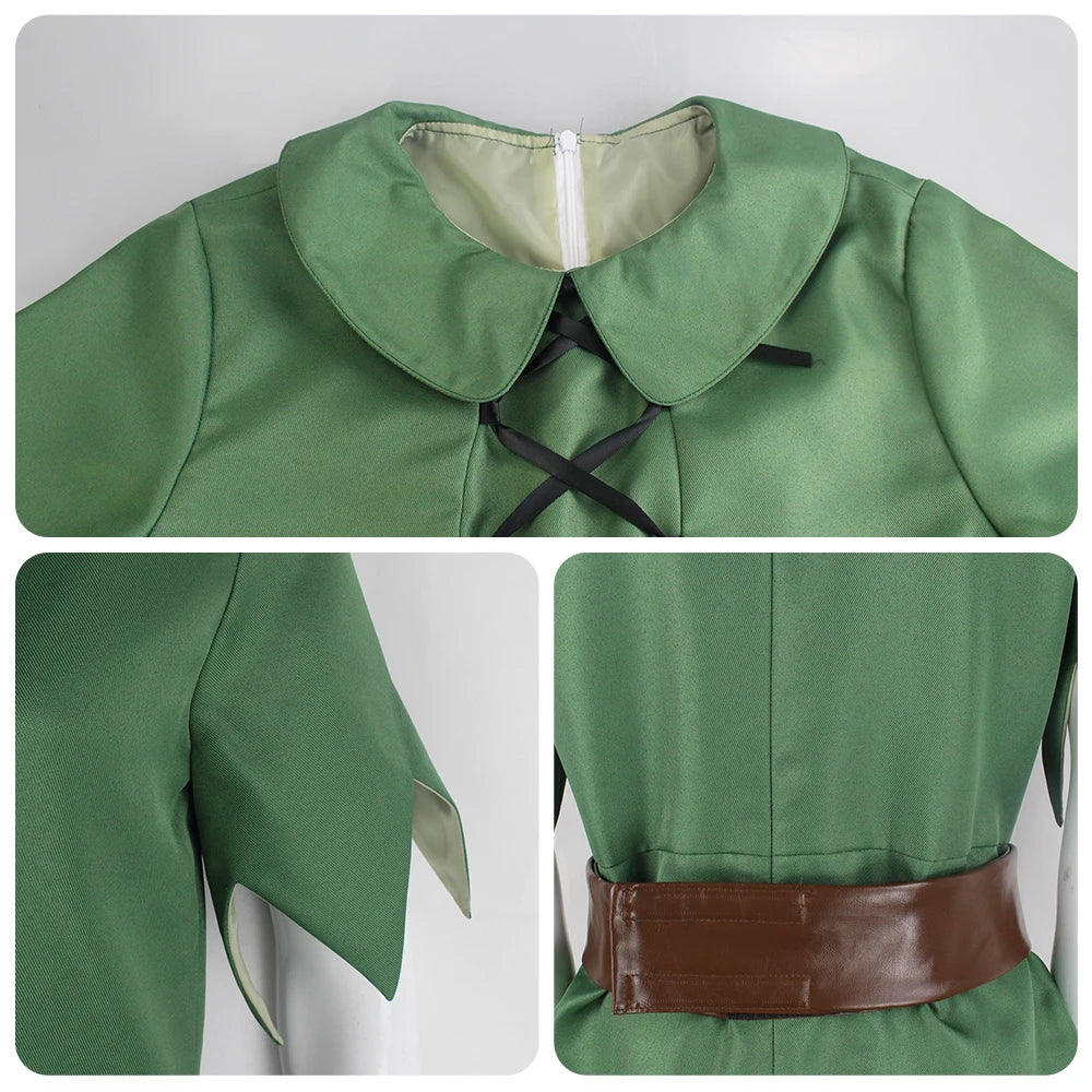 Peter Pan Cosplay Green Fairy Elf Costume Halloween Stage Performance - view 6