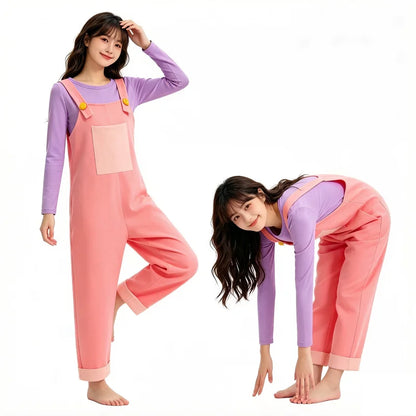 Anime Amazing Digital Circus Jax Cosplay Costume Set With Top Pant Mask For Halloween Party Overalls - product image 2