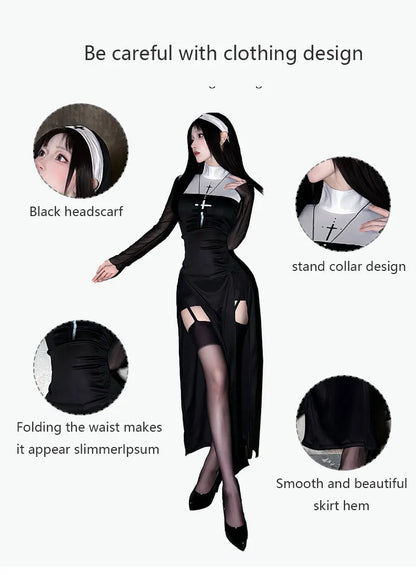 Adult sexy nun Costume - alternate view 3