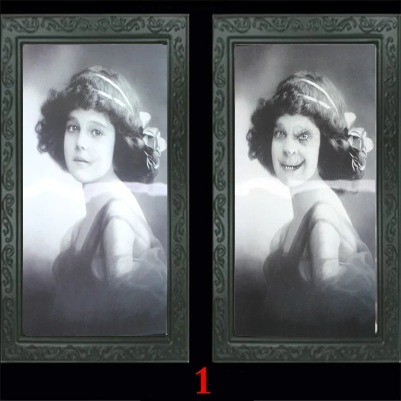 Halloween Party Horror Props 3D Changing Face Ghost Picture Frame Scary Wall - product image 8