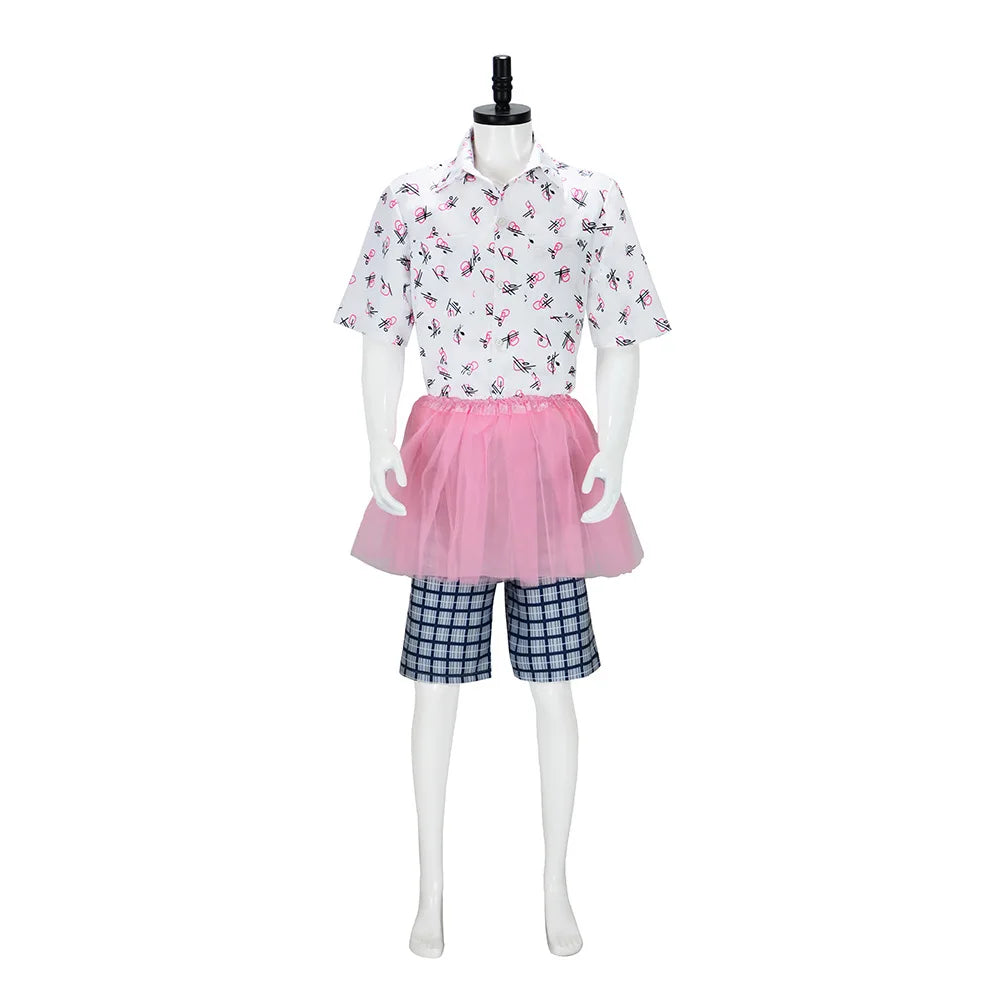Men's Pet Detective-Inspired Halloween Costume with Pink Tutu