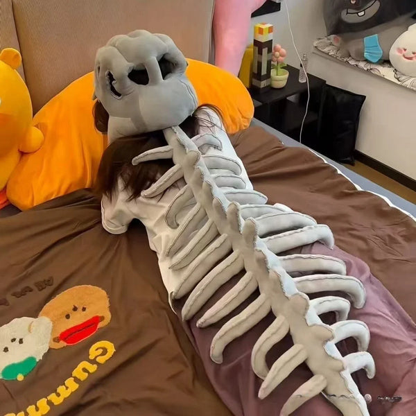 Kids Adults Spinosaurus Plush Dino Outfit Halloween Party Funny 3D Realistic Dinosaur Skeleton Costume Set - product image 1