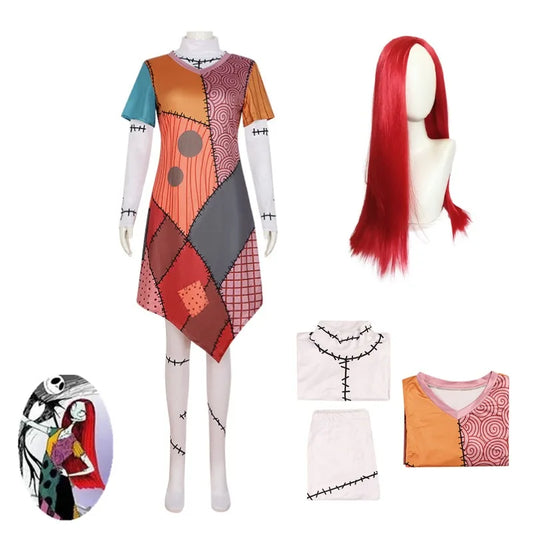 Women's Nightmare Sally Before Christmas COS Costume