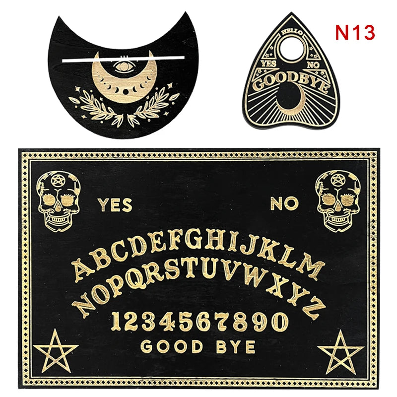 12-Inch Engraved Wooden Pendulum Divination Board