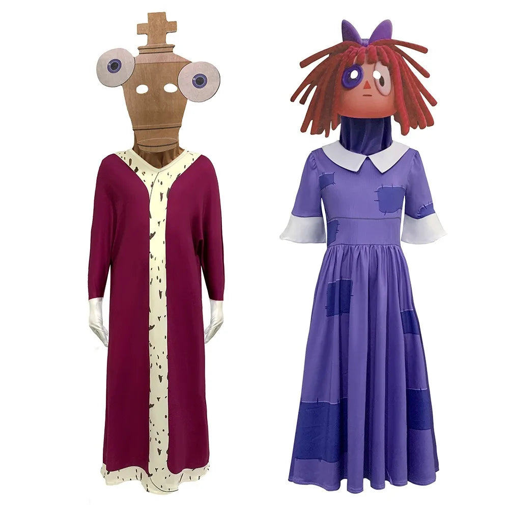 The Amazing Digital Circus Cosplay Costume Pomni Jax Plushie Bunny Caine Ragatha Doll Dress Suit Cosplay - product image 2