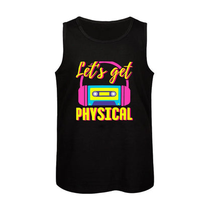 Lets Get Physical 80s Costume Party Retro Eighties Workout 1980s Tank Top gym shirts sports suits male top - product image 4