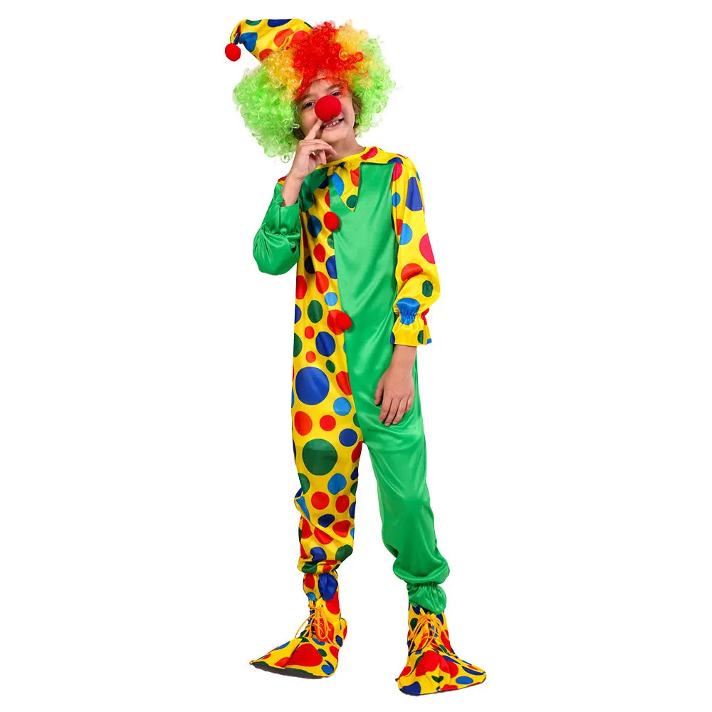 Circus Clown Costumes Kids Costumes Jumpsuits Hats - ZA-011 / M