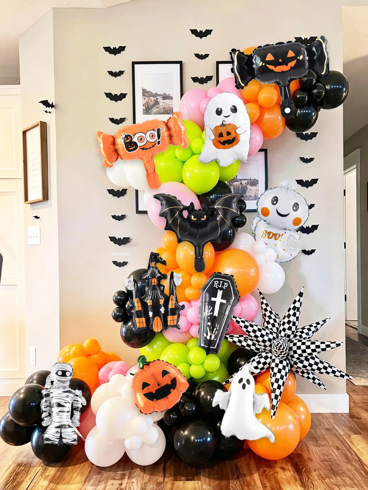 10-Piece Mini Halloween Foil Balloon Set Suitable Haunted Houses Pumpkin Themed - product image 5