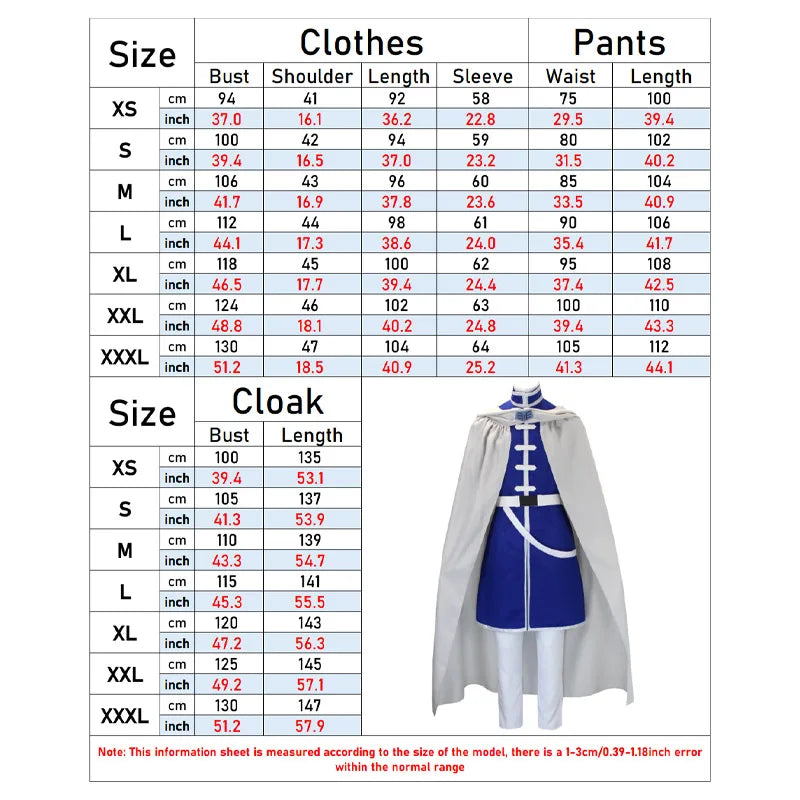 Anime Himmel Costume Frieren Beyond Journey's End Costume Tops Pants Cloak Himmel Suit - Style B / XXXL