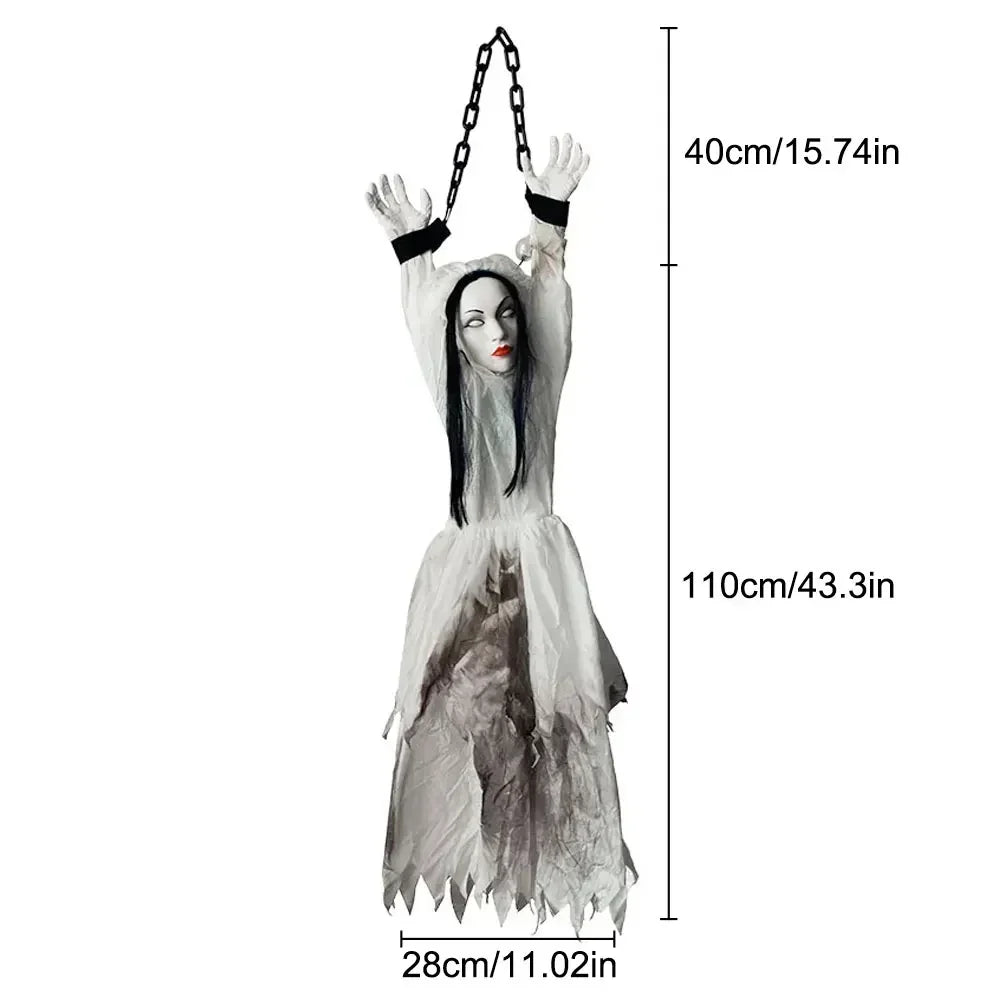 1-Piece Halloween Decoration Hanging Pumpkin Head Scream Sound Party Prop Haunted - product image 17
