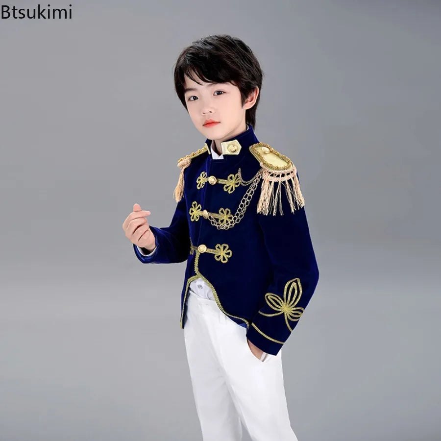 Kids' Medieval Show Vintage Jacket Pants Skirt 2-piece Costume - alternate view 2