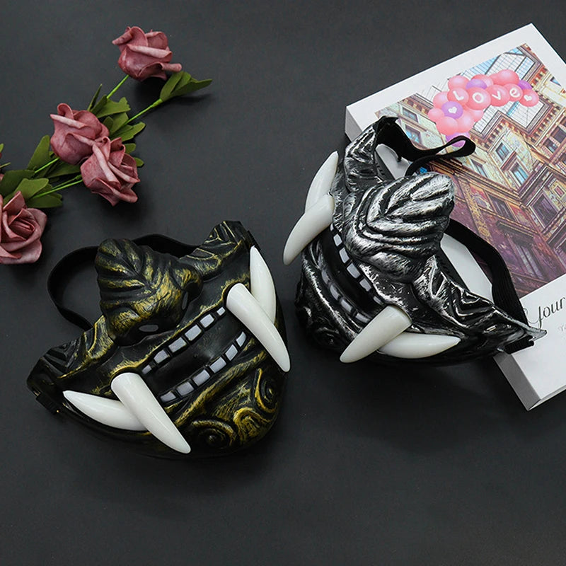 Japanese Samurai Oni Demon Mask Halloween Demon Samurai Costume Horror Prajna Killer Masks - View 5