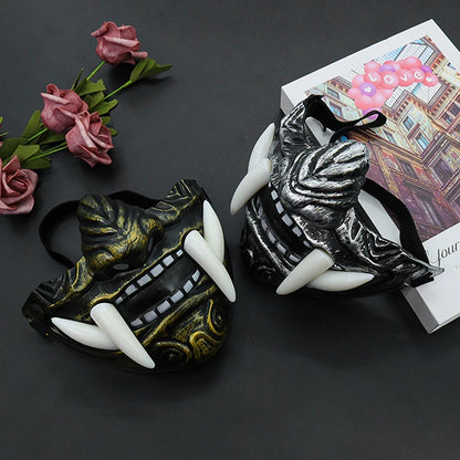 Japanese Samurai Oni Demon Mask Halloween Demon Samurai Costume Horror Prajna Killer Masks - View 5