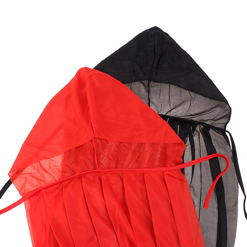 Halloween Costume for Men Women's Kids Female Girl Boy Adult Death Scary Devil Role Red - 2