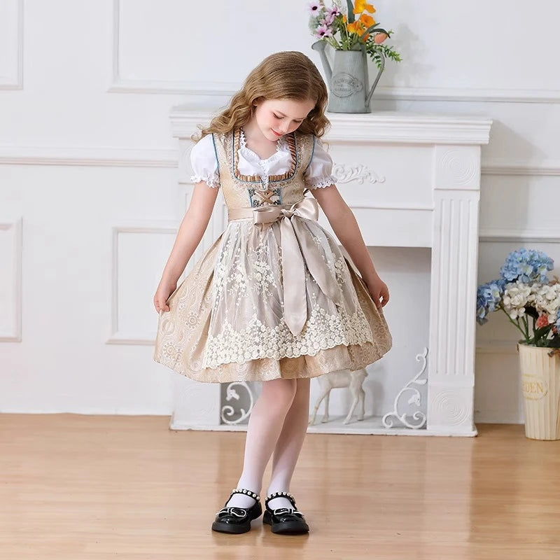Kids' Bavaria German Oktoberfest Munich Farm Pastoral Flower Costume - alternate view 6